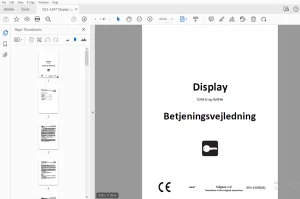 Ditch Witch Display JT/AT32 og JT/AT40 Betjeningsvejledning PDF