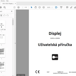 Ditch Witch Displej JT/AT32 a JT/AT40 Uživatelská příručka (CZ) PDF