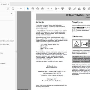 Ditch Witch DrillLok System Käyttäjän käsikirja 790-1107 PDF