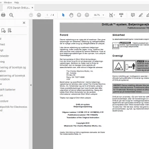 Ditch Witch DrillLok system Betjeningsvejledning 790-1106 PDF