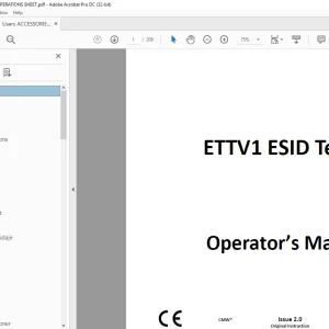 Ditch Witch ETTV1 ESID Tester Operator’s Manual 790-1227 PDF