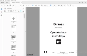 Ditch Witch Ekranas JT/AT32 ir JT/AT40 Operatoriaus instrukcija PDF