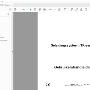 Ditch Witch Geleidingssysteem TK-serie Gebruikershandleiding PDF