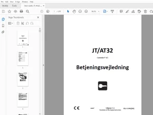 Ditch Witch JT/AT32 Cummins 4.5 Betjeningsvejledning PDF