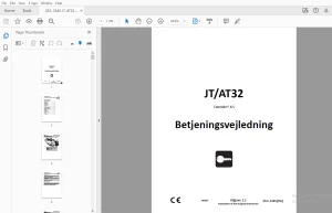 Ditch Witch JT/AT32 Cummins 4.5 Betjeningsvejledning 053-3345 PDF