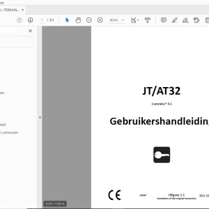 Ditch Witch JT/AT32 Cummins 4.5 Gebruikershandleiding 053-3317 PDF