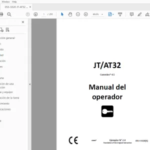 Ditch Witch JT/AT32 Cummins 4.5 Manual del operador PDF
