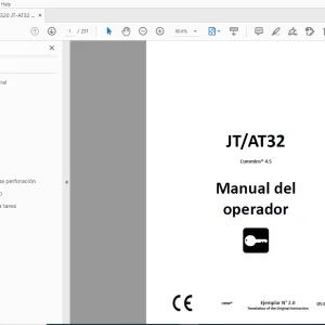 Ditch Witch JT AT32 Cummins 4.5 Manual del operador 053-3320 (S) PDF