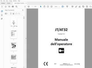 Manuale dell’operatore Ditch Witch JT/AT32 Cummins 4.5 PDF