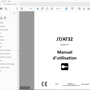 Ditch Witch JT AT32 Cummins 4.5 Manuel d’utilisation 053-3315 (F) PDF