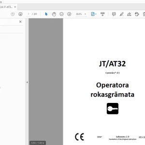 Ditch Witch JT/AT32 Cummins 4.5 Operatora rokasgrāmata 053-10024 PDF