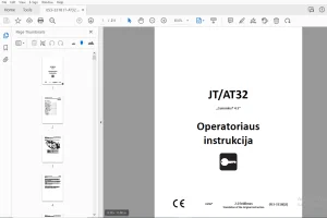Ditch Witch JT/AT32 Cummins 4.5 Operatoriaus instrukcija PDF