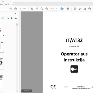 Ditch Witch JT/AT32 Cummins 4.5 Operatoriaus instrukcija PDF