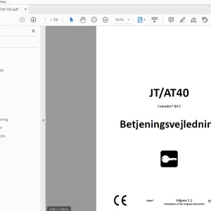 Ditch Witch JT/AT40 Cummins B4.5 Betjeningsvejledning PDF