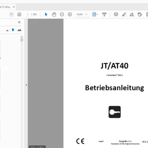 Ditch Witch JT/AT40 Cummins B4.5 Betriebsanleitung PDF