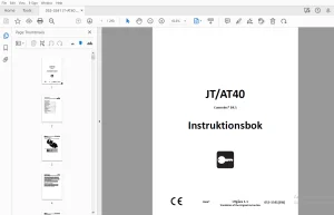 Ditch Witch JT/AT40 Cummins B4.5 Instruktionsbok PDF