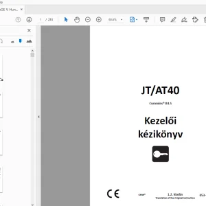 Ditch Witch JT/AT40 Cummins B4.5 Kezelői kézikönyv 053-10040 PDF