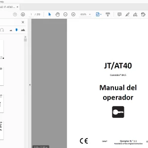 Ditch Witch JT/AT40 Cummins B4.5 Manual del operador PDF