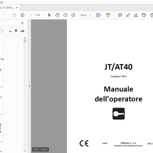 Ditch Witch JT/AT40 Cummins B4.5 Manuale dell’operatore PDF