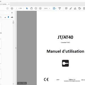Ditch Witch JT/AT40 Cummins B4.5 Manuel d'utilisation PDF