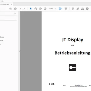 Ditch Witch JT Display IFM Betriebsanleitung 053-10064 PDF