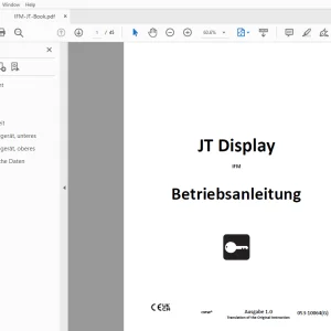 Ditch Witch JT Display IFM Betriebsanleitung 053-10064 (G) PDF