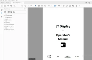 Ditch Witch JT Display IFM Operation Manual 053-10043 PDF