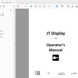 Ditch Witch JT Display IFM Operator’s Manual 053-10043 PDF