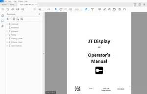 Ditch Witch JT Display IFM Operator’s Manual 053-10043 PDF