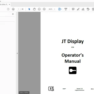 Ditch Witch JT Display IFM Operator’s Manual 053-10043 PDF