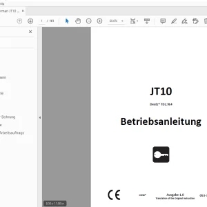 Ditch Witch JT10 Deutz TD2.9L4 Betriebsanleitung 053-3300 PDF