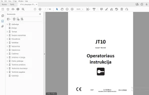 Ditch Witch JT10 Deutz TD2.9L4 Operatoriaus instrukcija 053-3299 (LI) PDF
