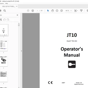Ditch Witch JT10 Deutz® TD2.9L4 Operator’s Manual 053-3219 PDF