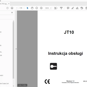 Ditch Witch JT10 Instrukcja obsługi 053-3050 (PO) PDF
