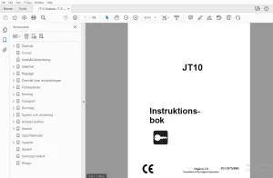 Ditch Witch JT10 Instruktionsbok 053-2975 (SW) PDF