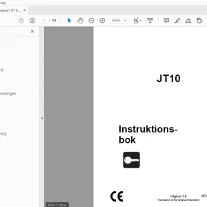 Ditch Witch JT10 Instruktionsbok 053-2975 (SW) PDF