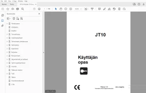 Ditch Witch JT10 Käyttäjän opas 053-3144 (FI) PDF