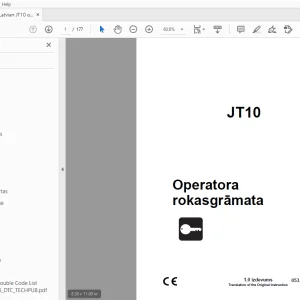 Ditch Witch JT10 Operatora rokasgrāmata 053-3160(LV) PDF