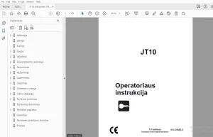 Ditch Witch JT10 Operatoriaus instrukcija 053-3068 (LI) - PDF