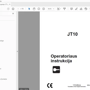 Ditch Witch JT10 Operatoriaus instrukcija 053-3068 (LI) - PDF