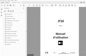 Ditch Witch JT10 Phase V Manuel d’utilisation 053-10017 PDF