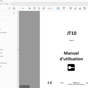 Ditch Witch JT10 Phase V Manuel d’utilisation 053-10017 PDF