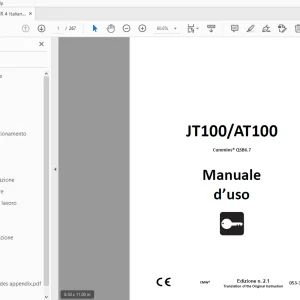 Ditch Witch JT100/AT100 Cummins QSB6.7 Manuale d’uso 053-3255 PDF