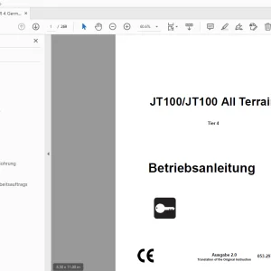 Ditch Witch JT100/JT100 All Terrain Tier 4 Betriebsanleitung 053-2973 PDF