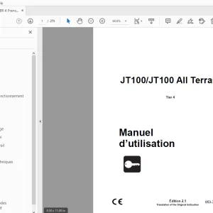 Ditch Witch JT100/JT100 All Terrain Tier 4 Manuel d’utilisation PDF