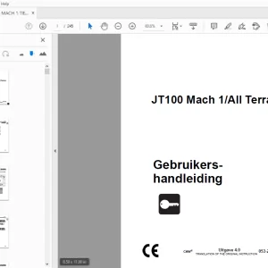 Ditch Witch JT100 Mach 1/All Terrain Gebruikershandleiding 053-2344 PDF