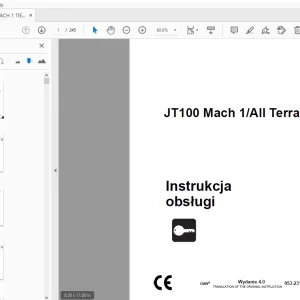 Ditch Witch JT100 Mach 1/All Terrain Instrukcja obsługi 053-2314 (PO) PDF