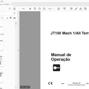 Ditch Witch JT100 Mach 1/All Terrain Manual de Operação 053-3217 (PC) PDF