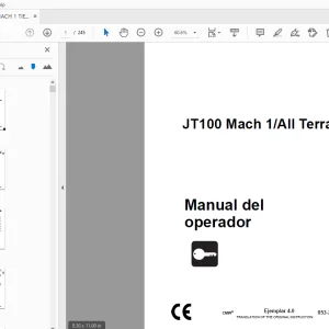 Ditch Witch JT100 Mach 1/All Terrain Manual del operador 053-2226 (S) PDF