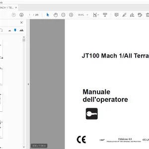 Ditch Witch JT100 Mach 1/All Terrain Manuale dell'operatore 053-2584(I) PDF